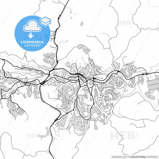 Layered PDF map of Muriae, Brazil