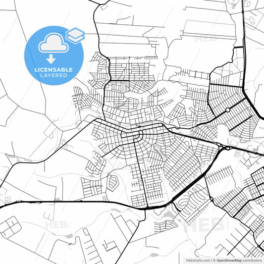 Layered PDF map of Cambe, Brazil