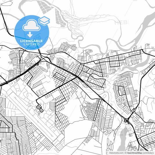 Layered PDF map of Bayeux, Brazil