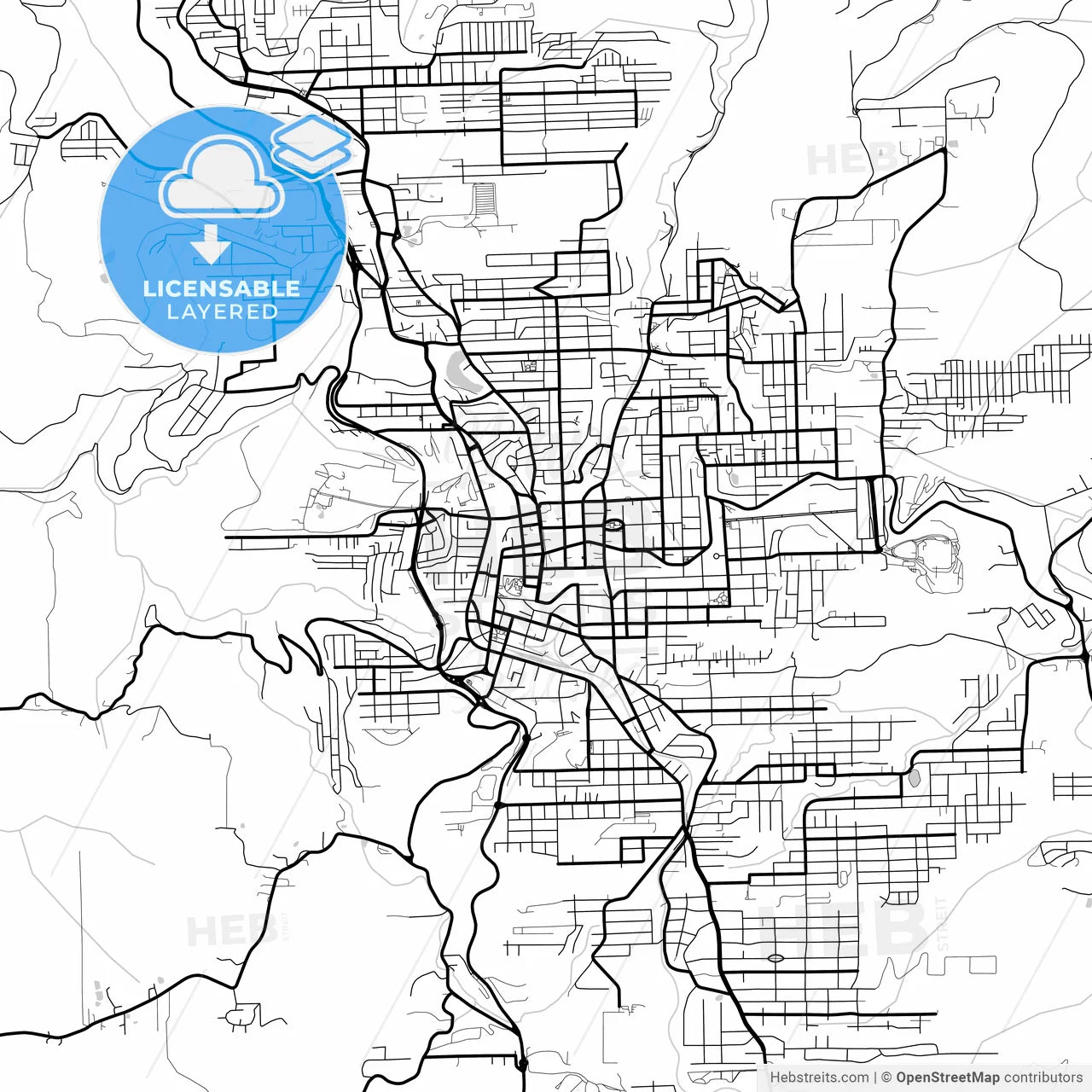 Layered PDF map of Bento Goncalves, Brazil