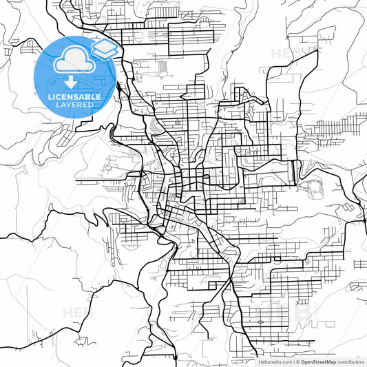 Layered PDF map of Bento Goncalves, Brazil