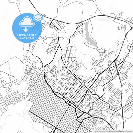 Layered PDF map of Santana do Livramento, Brazil
