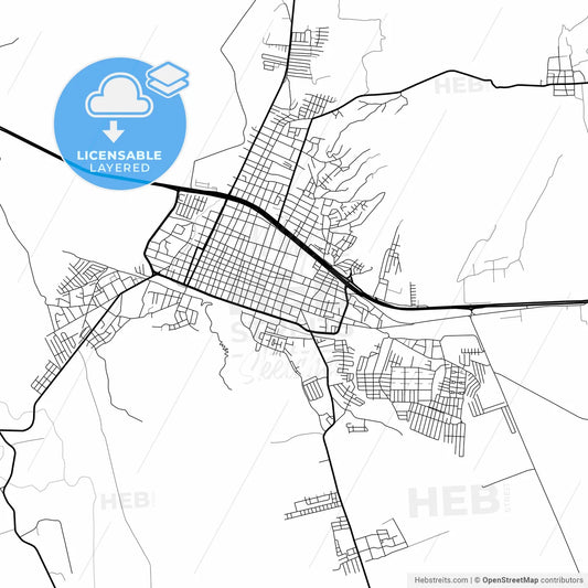 Layered PDF map of Yaritagua, Venezuela