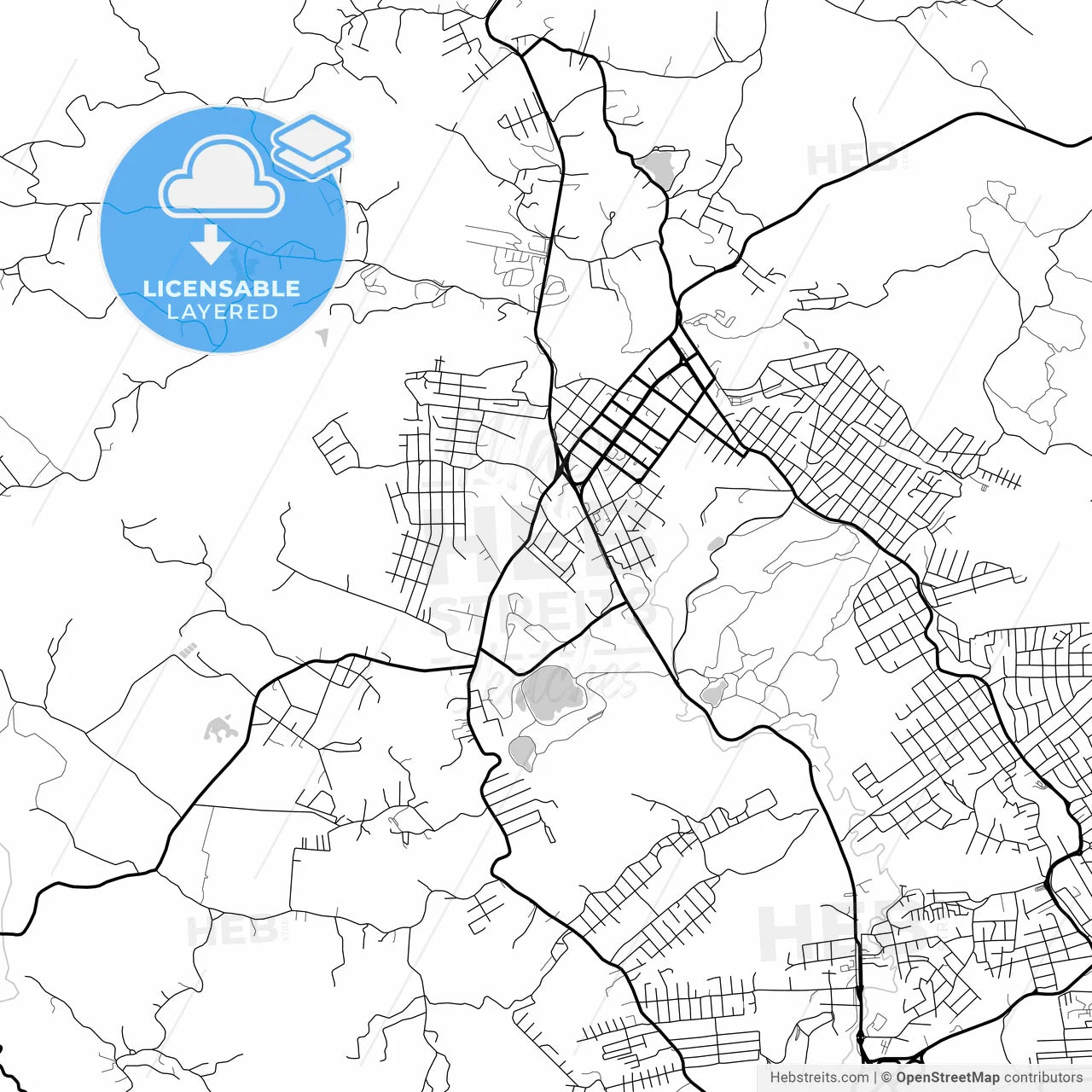 Layered PDF map of Almirante Tamandare, Brazil