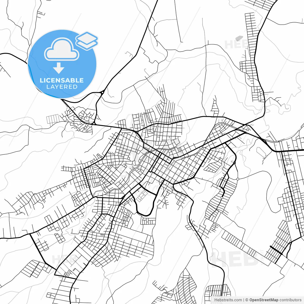 Layered PDF map of Crato, Brazil