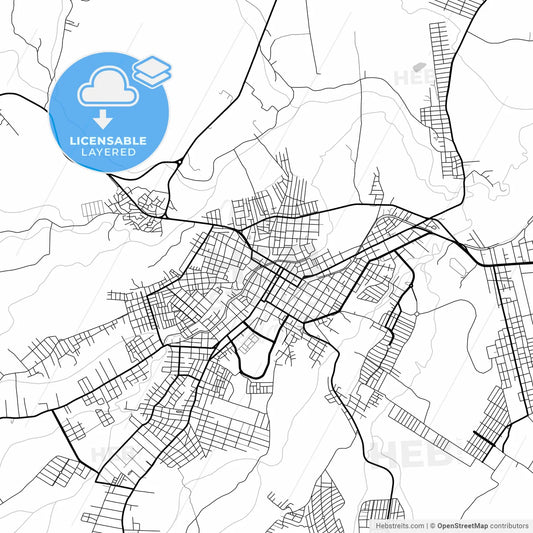 Layered PDF map of Crato, Brazil