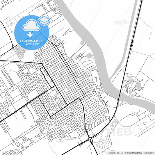 Layered PDF map of Zarate, Argentina