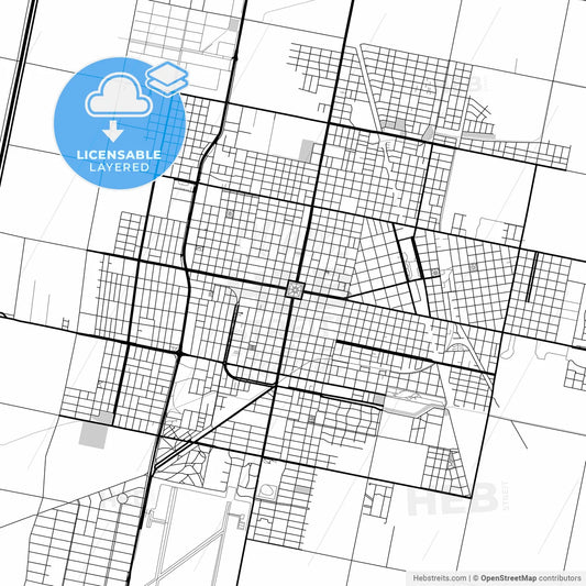 Layered PDF map of Rafaela, Argentina
