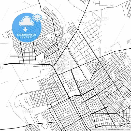 Layered PDF map of Montero, Bolivia