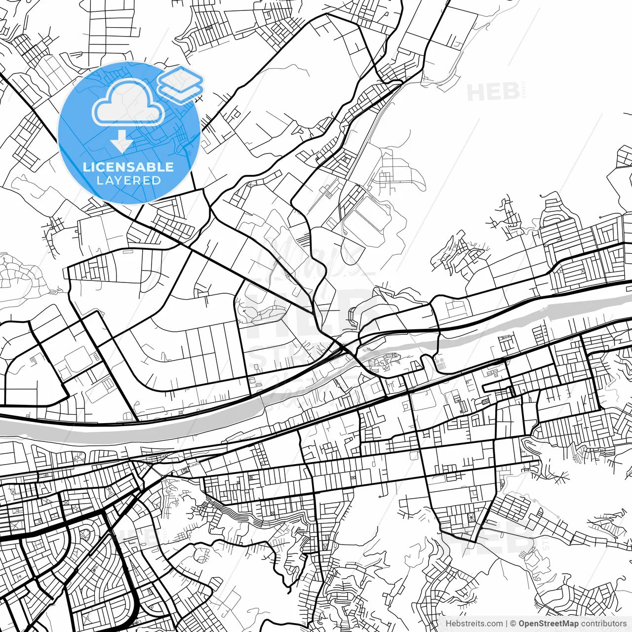 Layered PDF map of Chosica, Peru