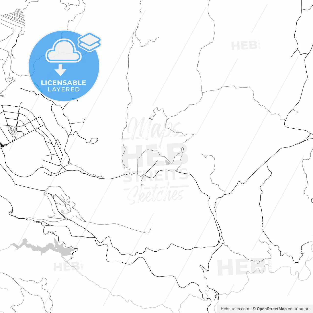 Layered PDF map of Nova Lima, Brazil