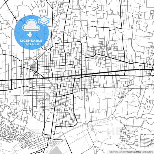 Layered PDF map of Quillacollo, Bolivia