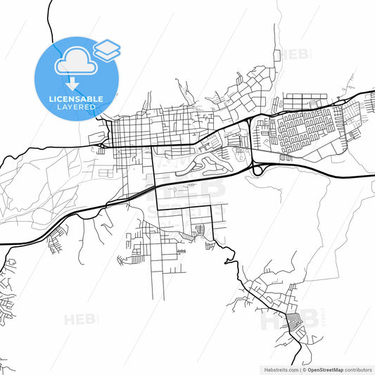Layered PDF map of La Victoria, Venezuela