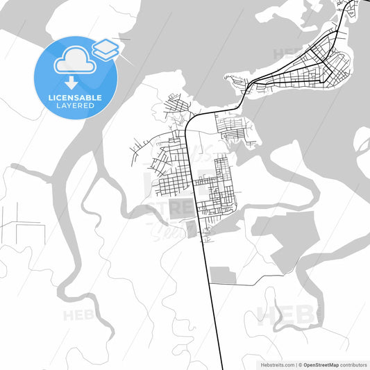 Layered PDF map of Tumaco, Colombia