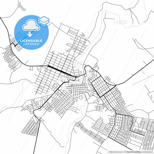 Layered PDF map of Barra do Corda, Brazil