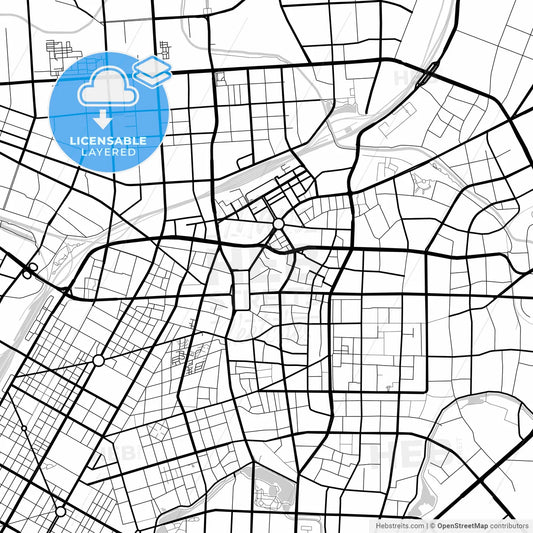 Layered PDF map of Shenyang, Liaoning, China