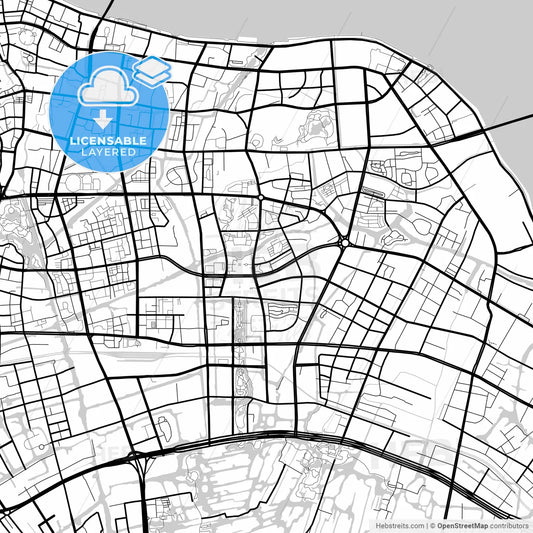Layered PDF map of Wenzhou, Zhejiang, China