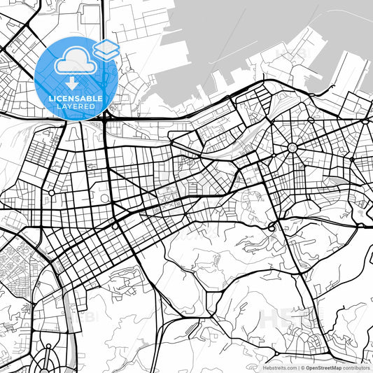 Layered PDF map of Dalian, Liaoning, China