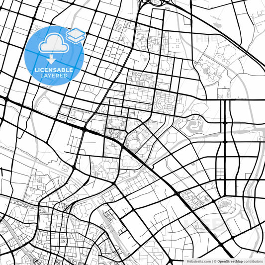 Layered PDF map of Changzhou, Jiangsu, China