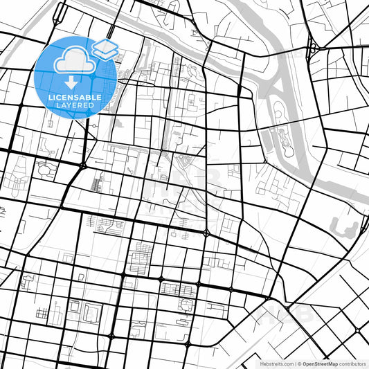 Layered PDF map of Fuyang, Anhui, China