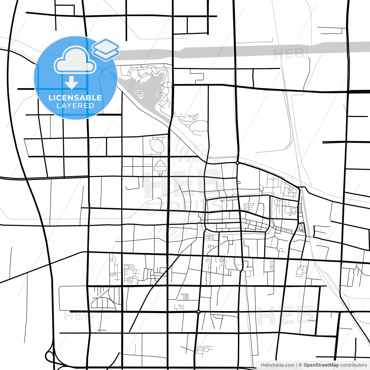 Layered PDF map of Suzhou, Anhui, China