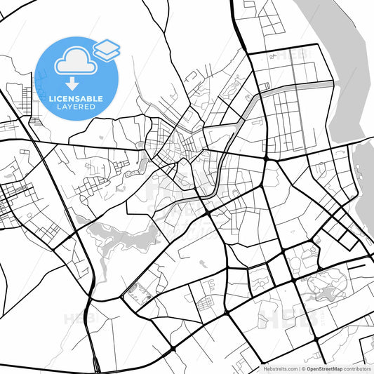 Layered PDF map of Zhanjiang, Guangdong, China