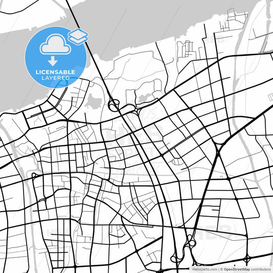Layered PDF map of Jiangyin, Jiangsu, China