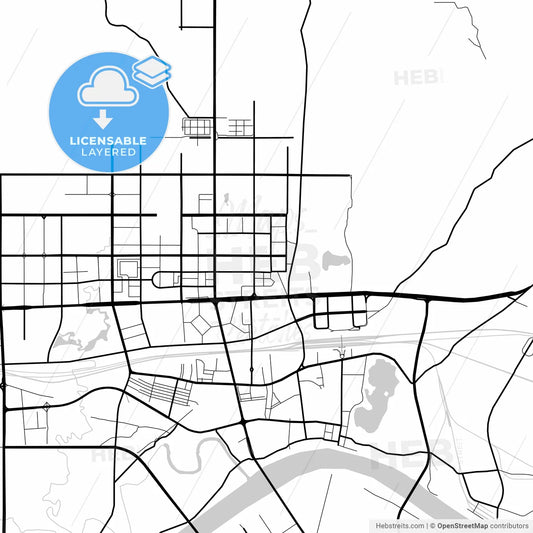 Layered PDF map of Guigang, Guangxi, China