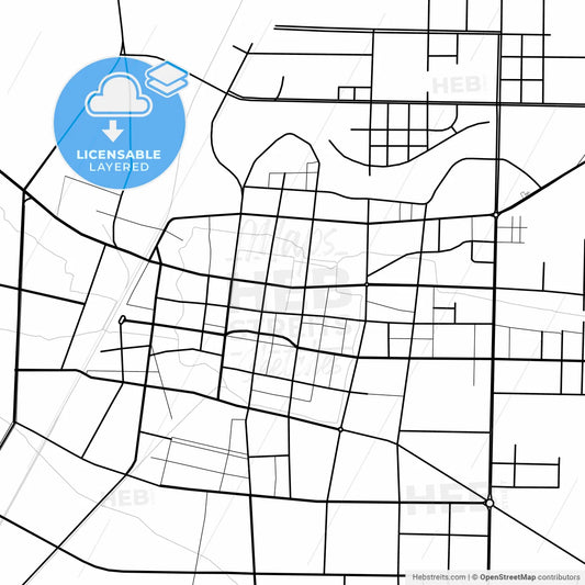 Layered PDF map of Dengzhou, Henan, China