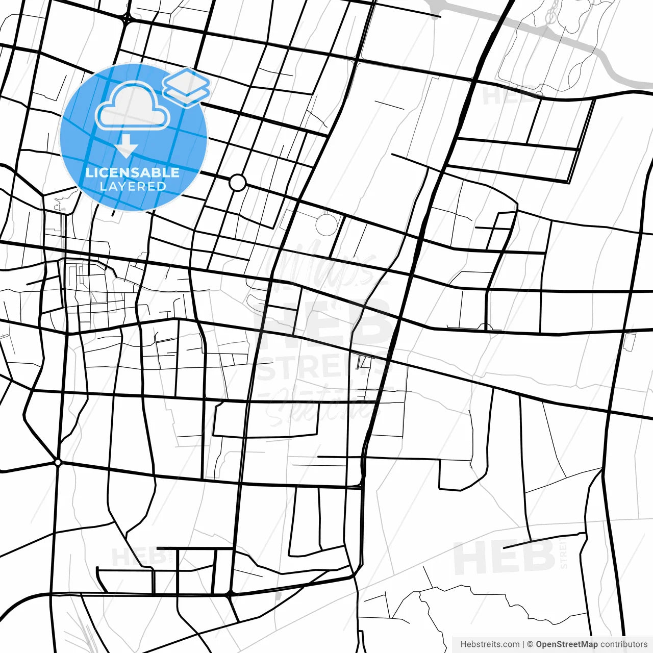 Layered PDF map of Cixi, Zhejiang, China