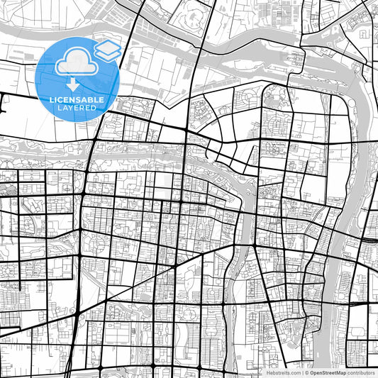 Layered PDF map of Suqian, Jiangsu, China