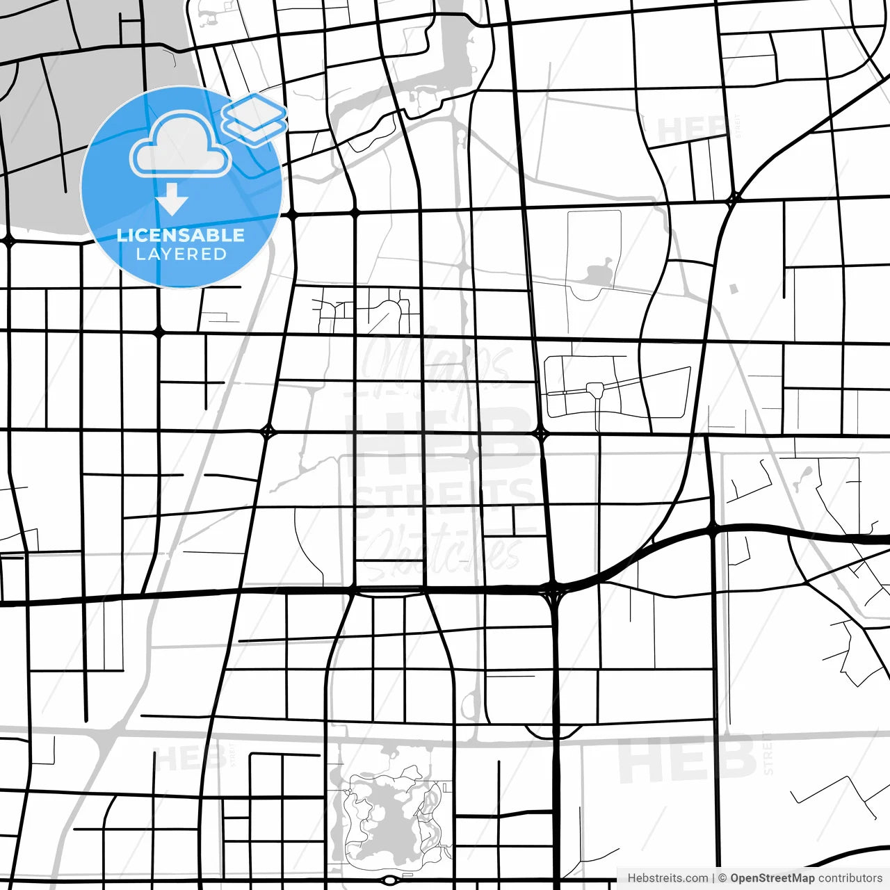 Layered PDF map of Taizhou, Jiangsu, China