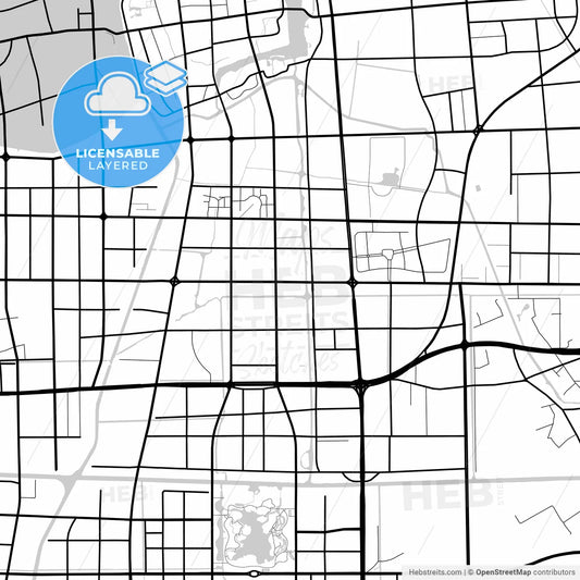 Layered PDF map of Taizhou, Jiangsu, China