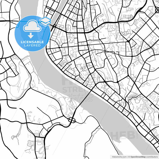 Layered PDF map of Yichang, Hubei, China