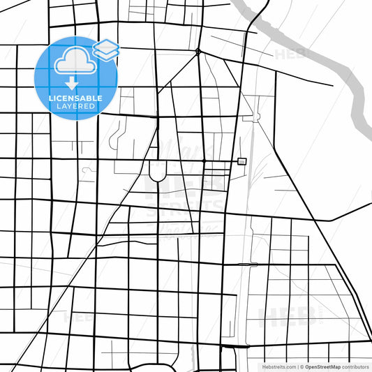 Layered PDF map of Bozhou, Anhui, China