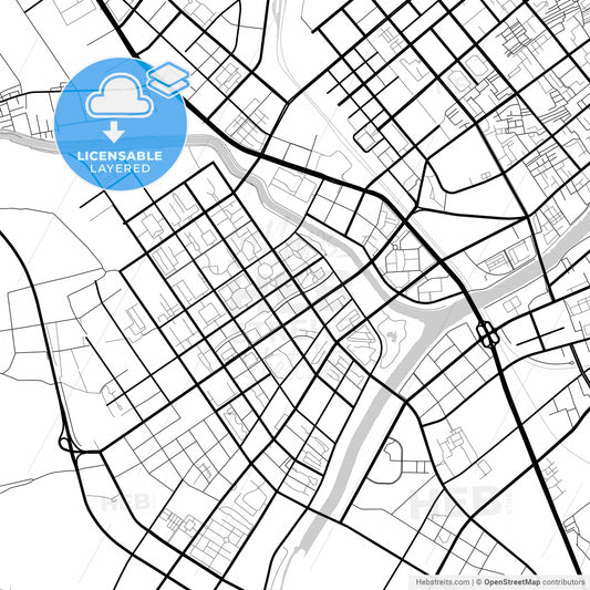 Layered PDF map of Chifeng, Inner Mongolia, China