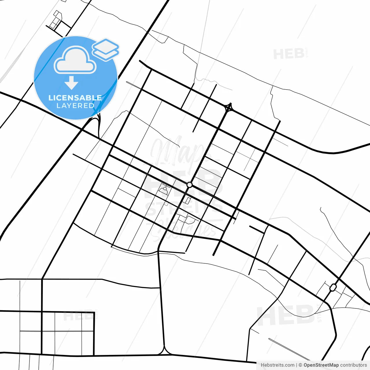 Layered PDF map of Haicheng, Liaoning, China