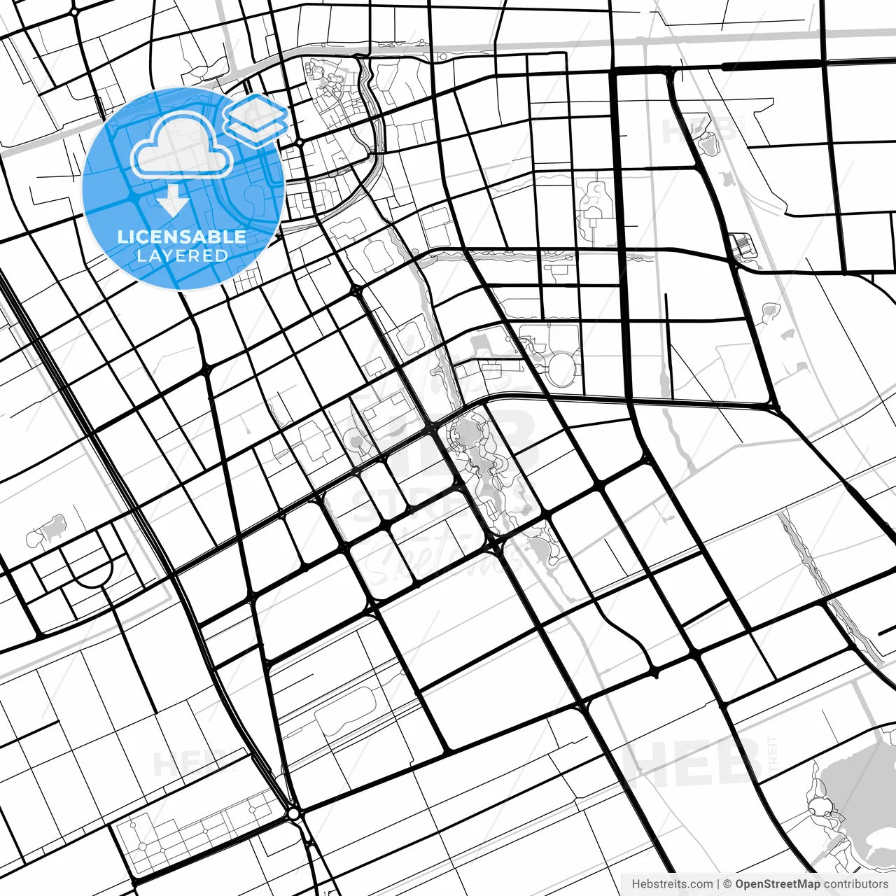 Layered PDF map of Rugao, Jiangsu, China