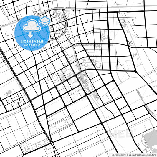 Layered PDF map of Rugao, Jiangsu, China