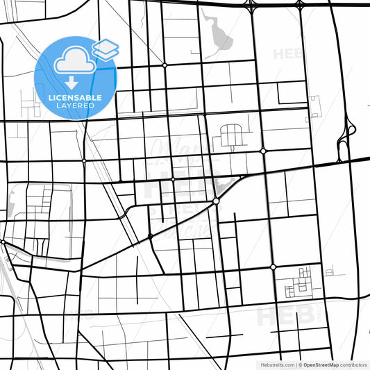 Layered PDF map of Xuchang, Henan, China