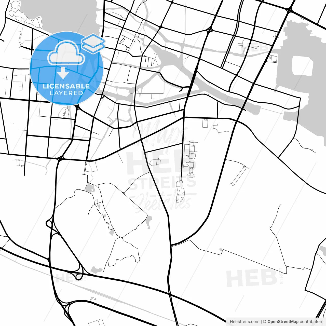 Layered PDF map of Yixing, Jiangsu, China