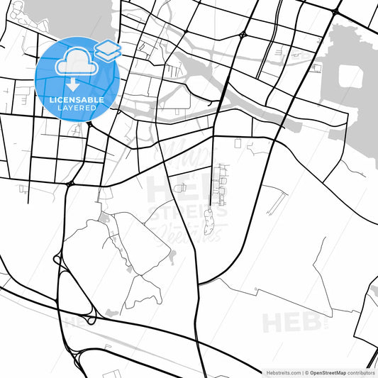 Layered PDF map of Yixing, Jiangsu, China