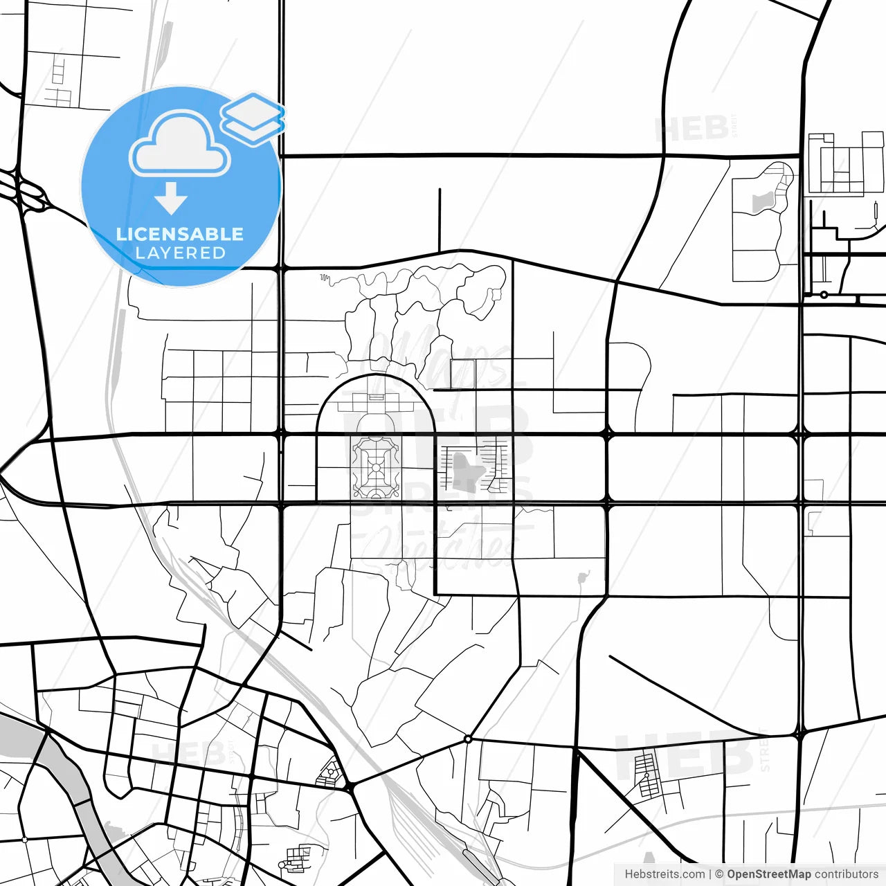 Layered PDF map of Xinyang, Henan, China