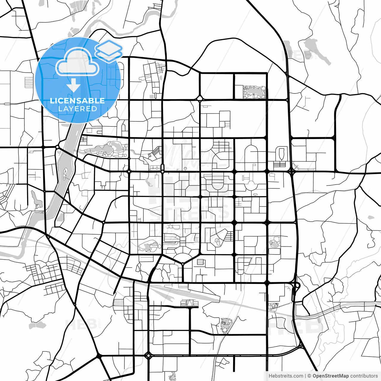 Layered PDF map of Maoming, Guangdong, China