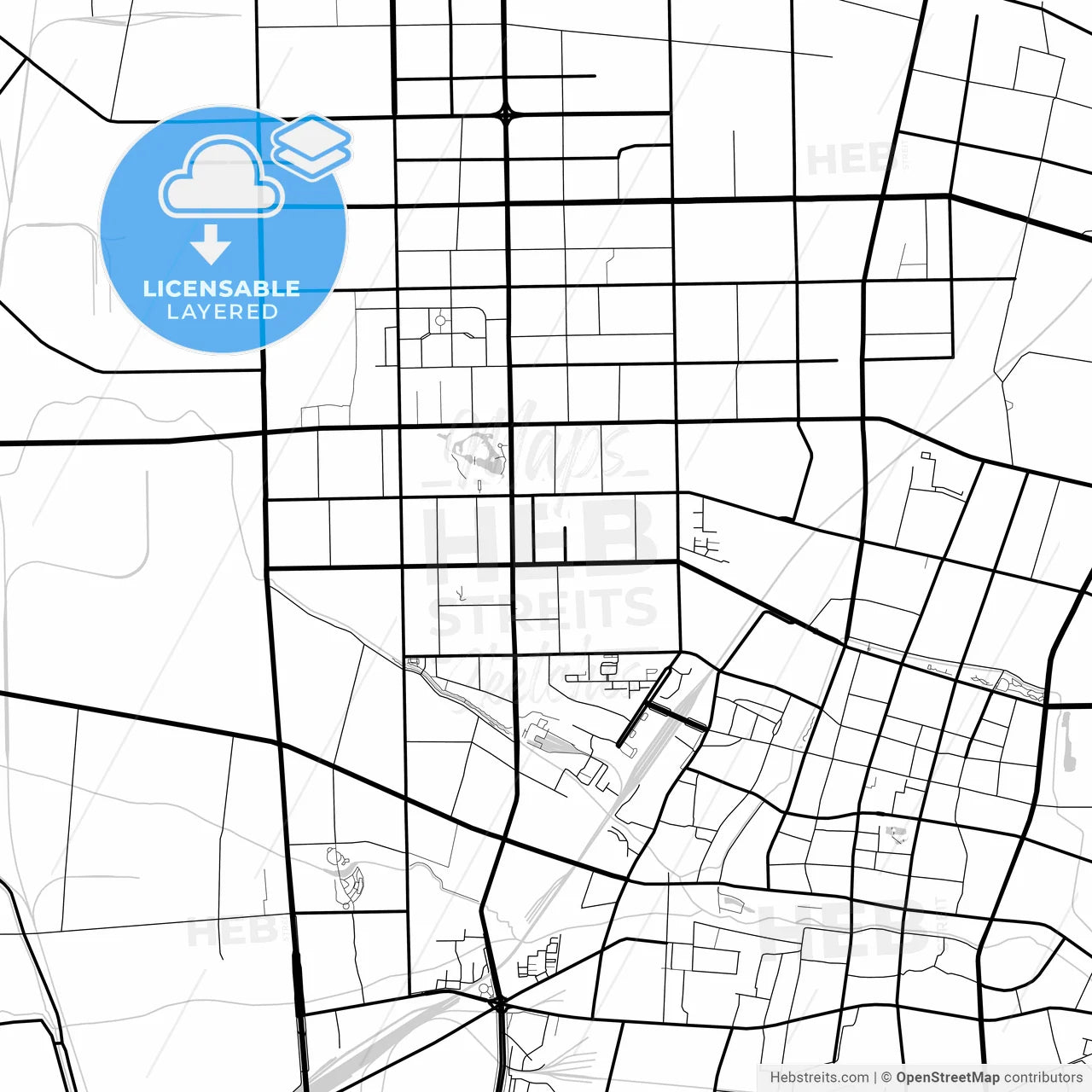 Layered Pdf Map Of Baoding, Hebei, China – HEBSTREITS