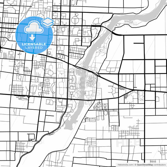 Layered PDF map of Shouguang, Shandong, China
