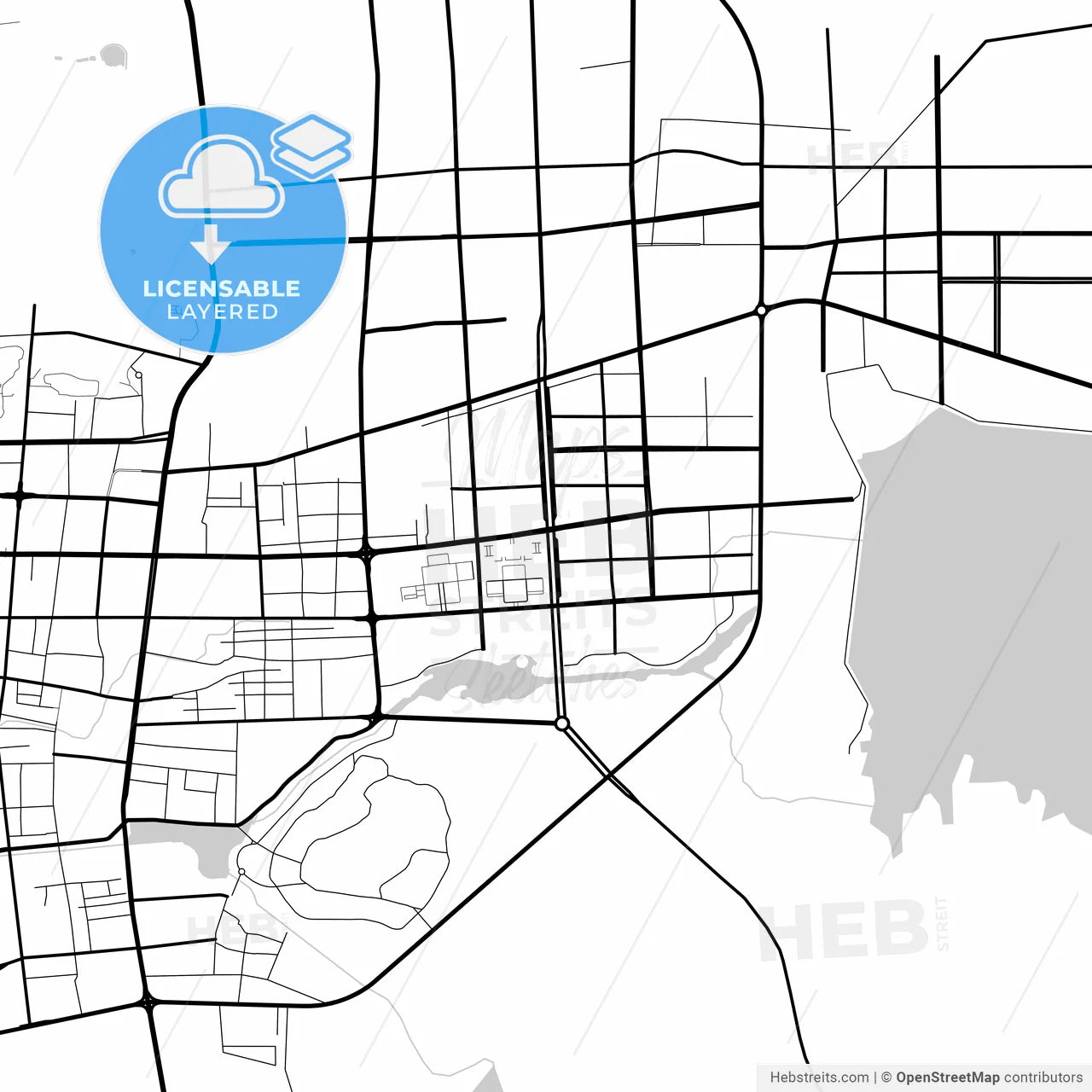 Layered PDF map of Zoucheng, Shandong, China