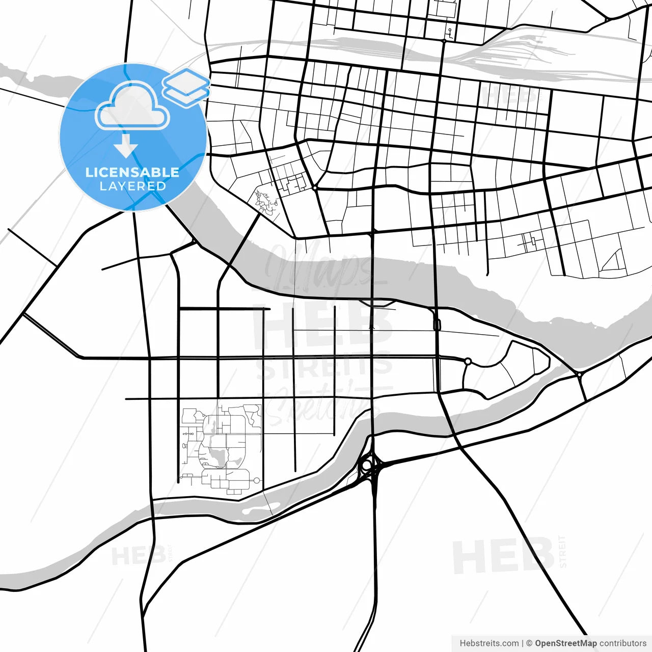 Layered PDF map of Jinzhou, Liaoning, China