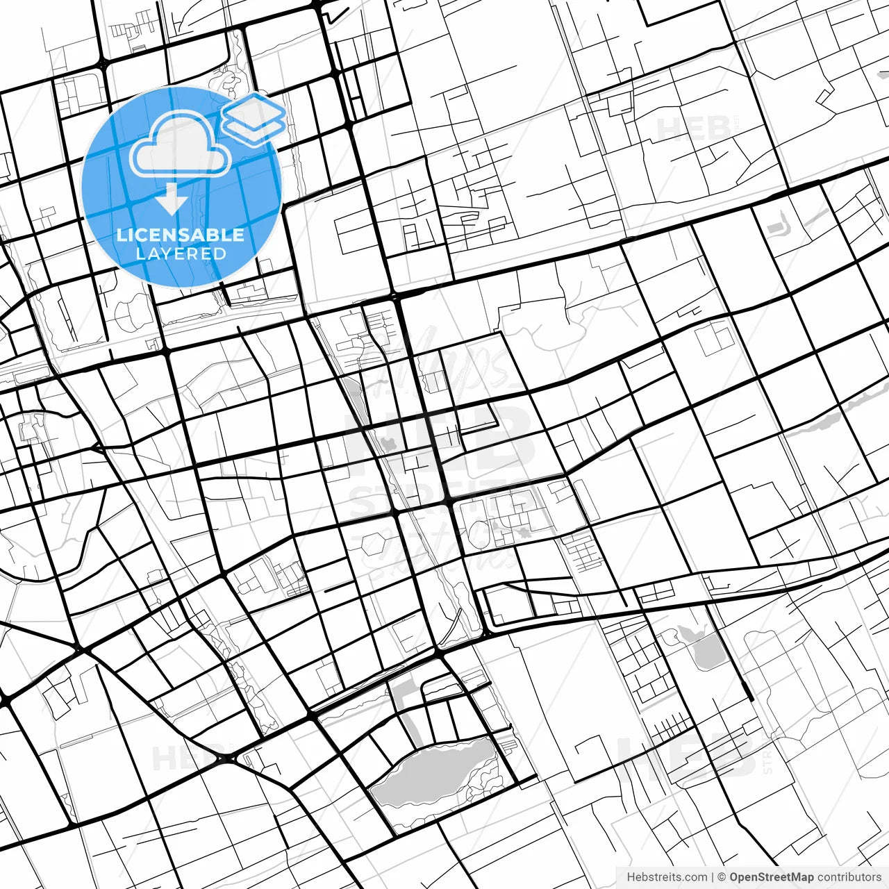Layered PDF map of Taixing, Jiangsu, China