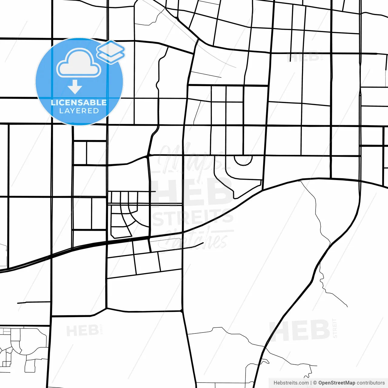 Layered PDF map of Zhangqiu, Shandong, China